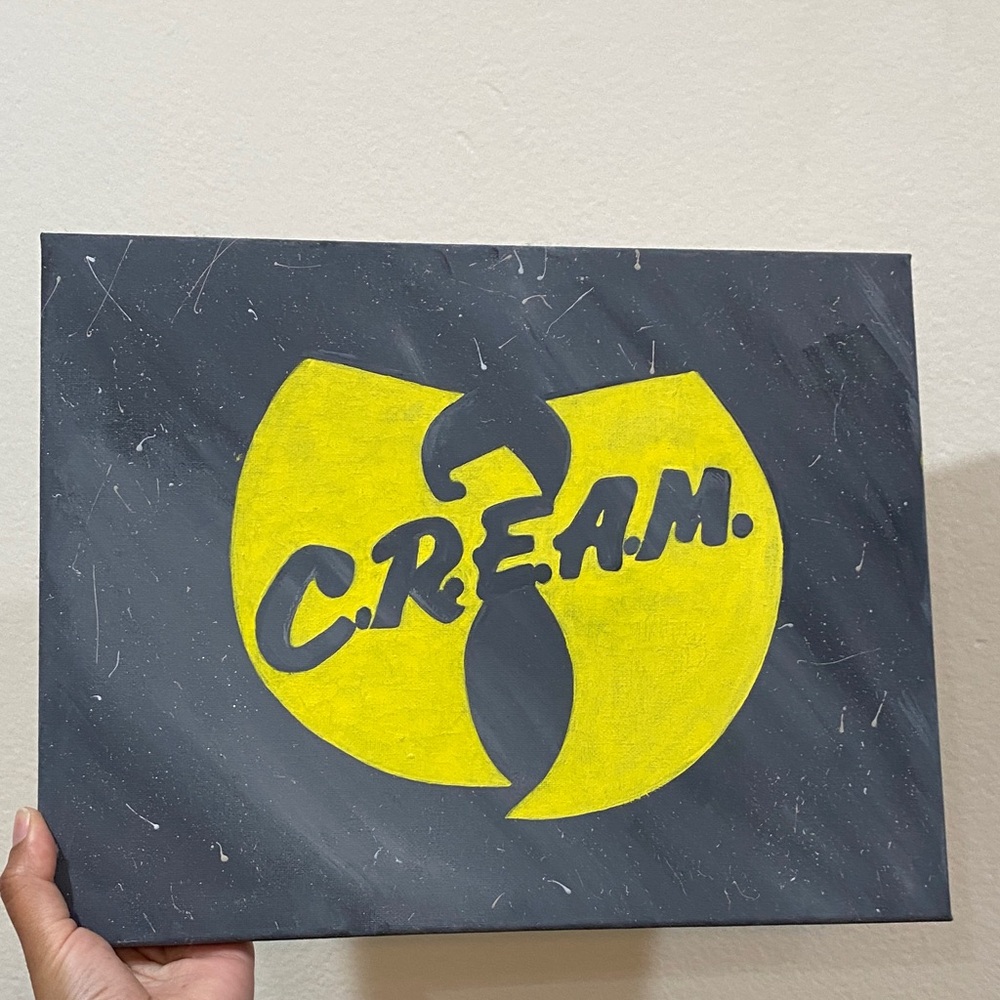 Wu-Tang Clan C.R.E.A.M. Black and Yellow Art Painting
